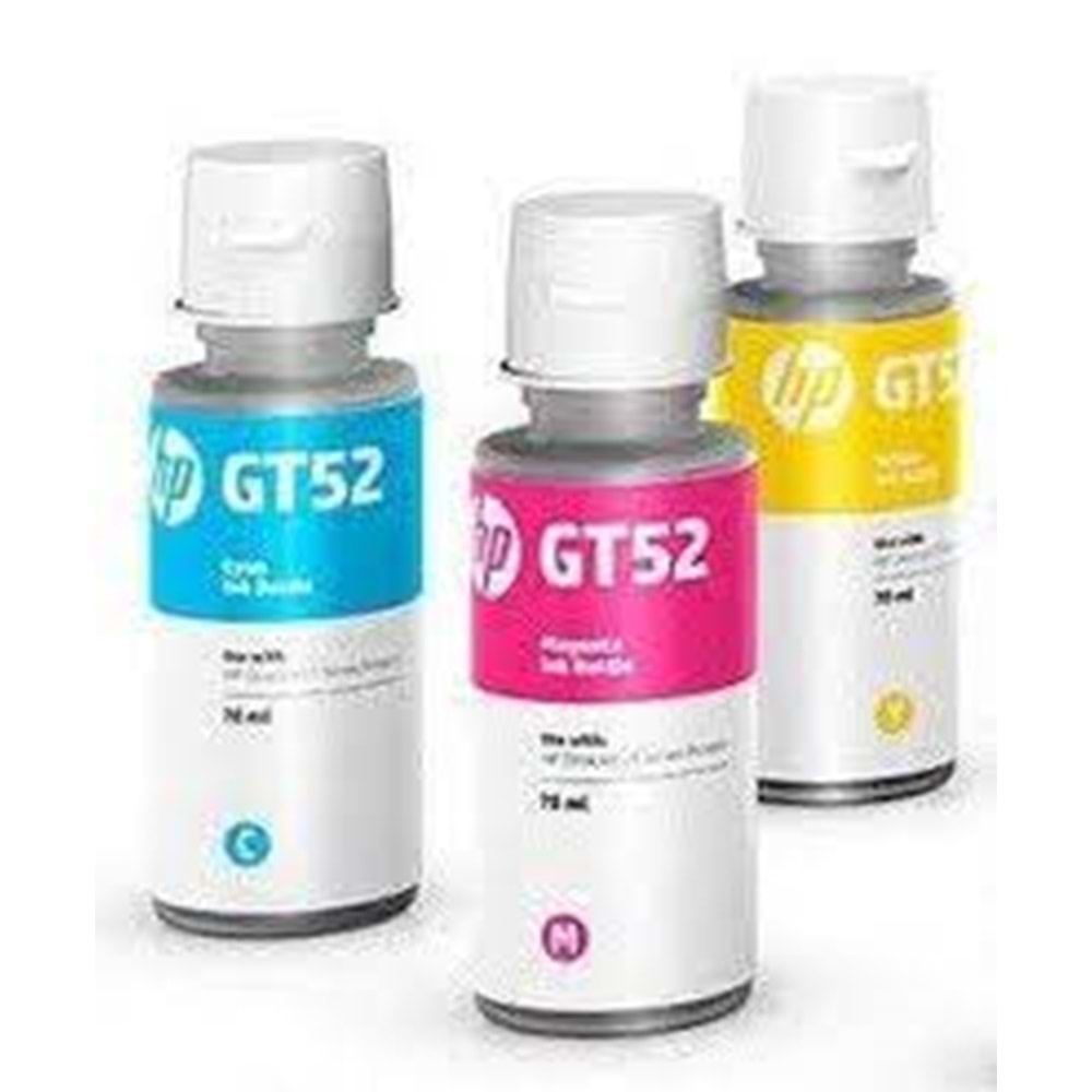 HP GT52 RENKLİ MURAKKEP (SARI-KIRMIZI-MAVİ)