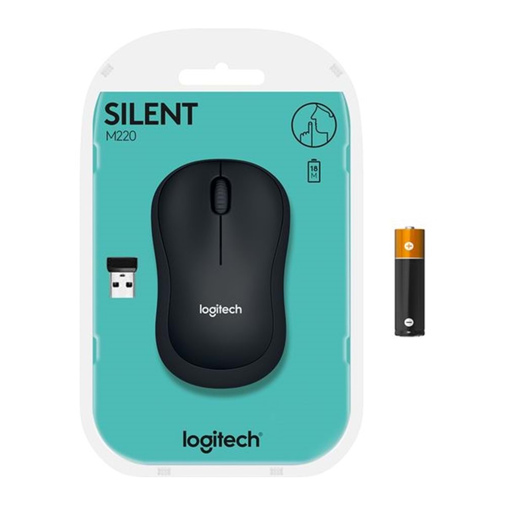 Logitech M220 Kablosuz Silent Mouse Siyah 910-004878