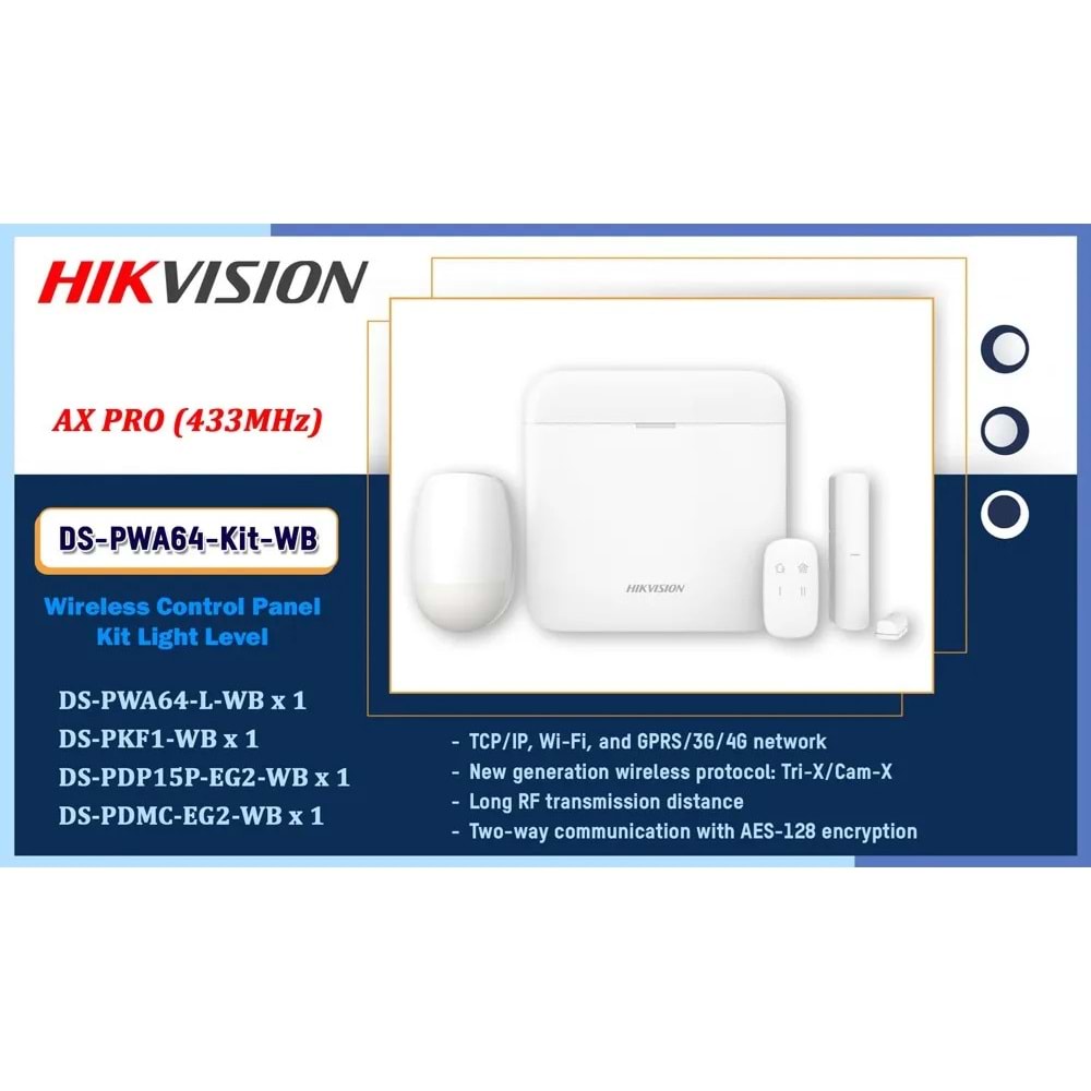 HIKVISION DS-PWA64-KIT-WE Pro Kit Kablosuz ALARM SETİ