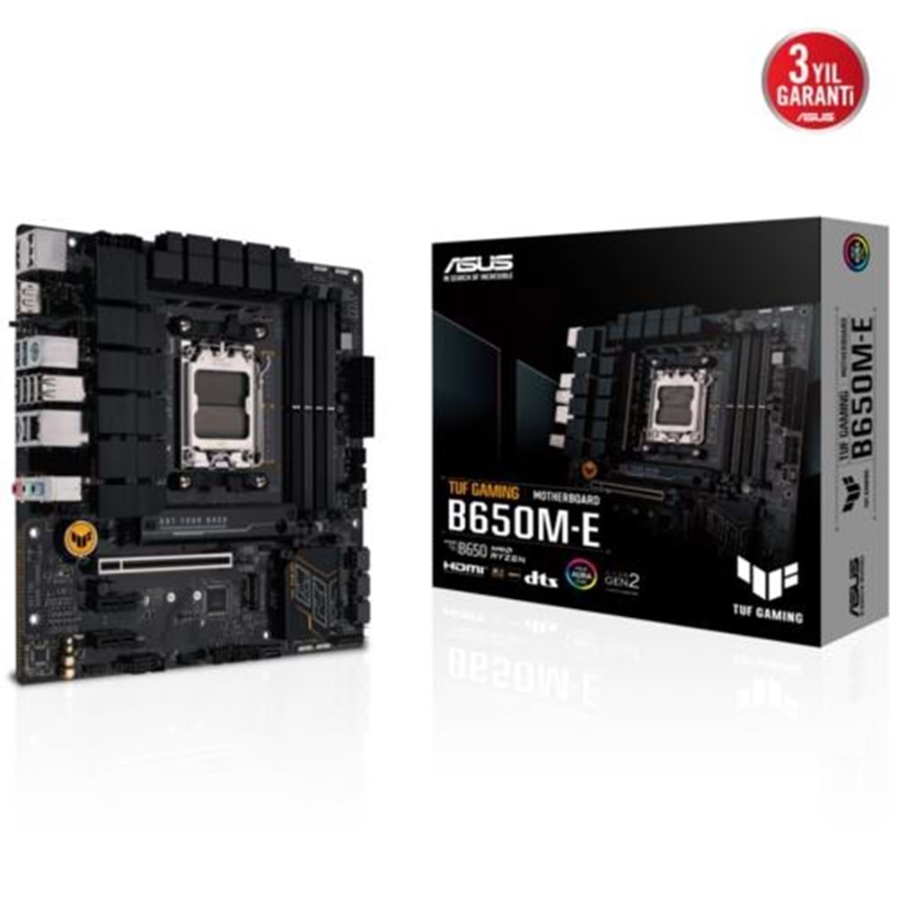 ASUS TUF GAMING B650M-E AMD AM5 DDR5 6400 2xDP HDMI Çift M2