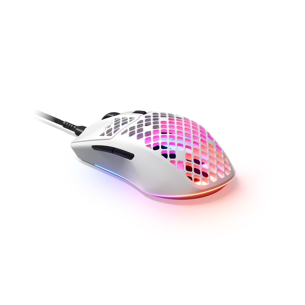 Steelseries AEROX 3 WIRELESS SNOW (2022) KABLOSUZ MOUSE ULTRA HAFİF 68G. TRUEMOVE AIR SENSÖR