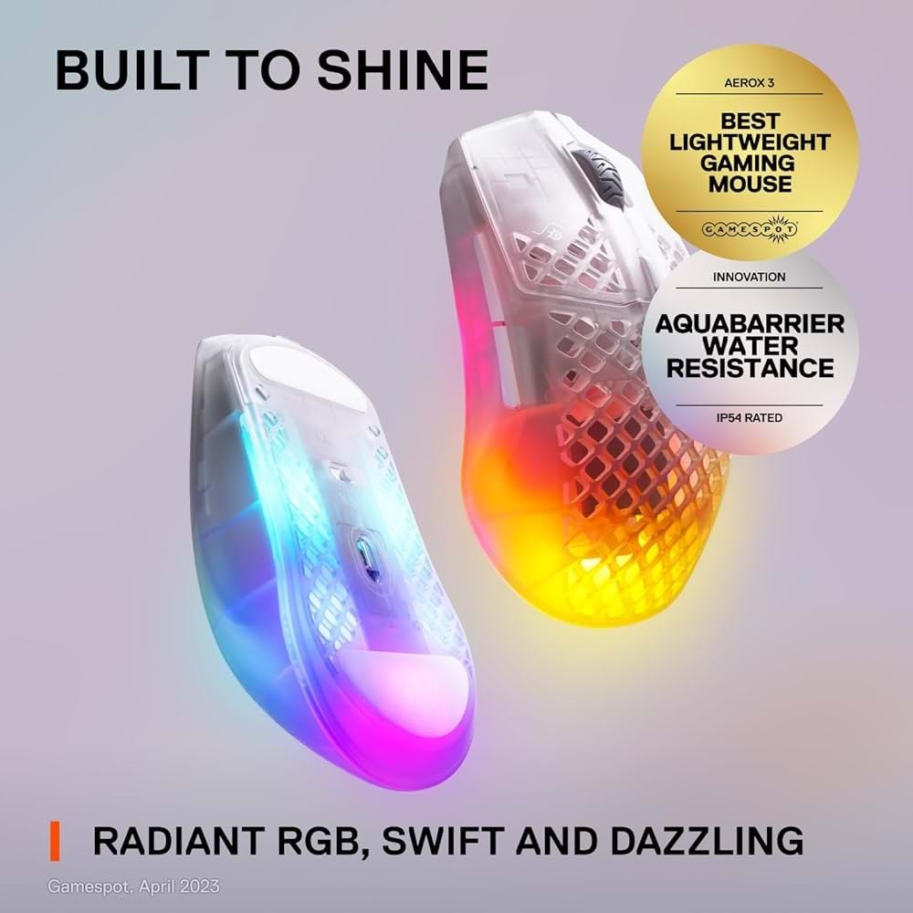 STEELSERIES AEROX 3 WIRLESS 2022 GHOST MOUSE