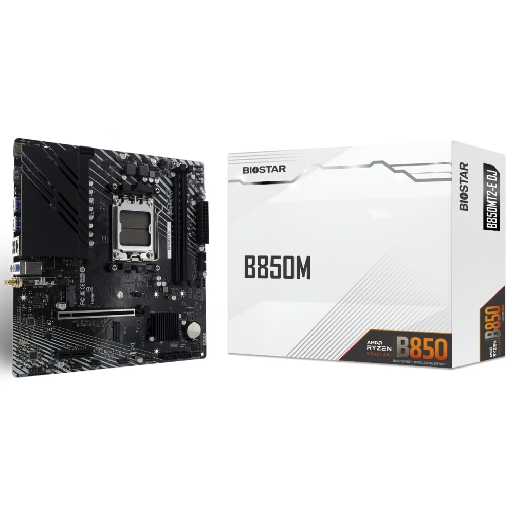 Biostar B850MT2-E DJ ARGB AMD AM5 DDR5 8000 HDMI DP 2xM2 mATX