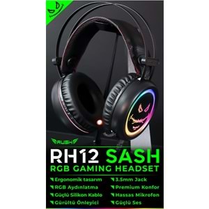 RH12 RUSH Sash 3.5MM RGB Oyuncu Kulaklığı