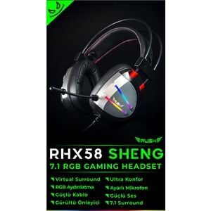 RHX58 RUSH Sheng 7.1 RGB Oyuncu Kulaklığı