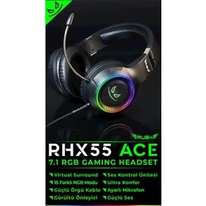 RHX55 RUSH Ace RGB Titreşimli Oyuncu Kulaklığı
