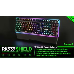 RK939 RUSH Shield RGB Mekanik Oyuncu Klavyesi