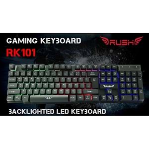 RK101S RUSH Q Mekanik Hisli Oyuncu Klavye Siyah