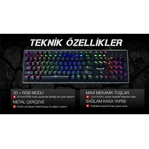 RK909 RUSH Q Psycholed RGB Oyuncu Klavyesi