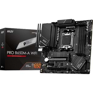MSI PRO B650M-A WIFI AM5 DDR5 O.CLOCK ED. PCI 4.0 ANAKART