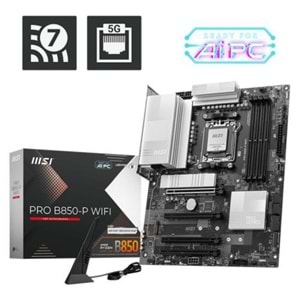 MSI MB PRO B850-P WIFI AM5 DDR5 8200(OC)HDMI 3x M.2 USB 10Gbs 5G LAN WI-FI 7 ATX
