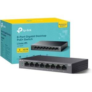 TP-LINK LS108GP 8PORT GIGABIT DESKTOP SWITCH POE 62W