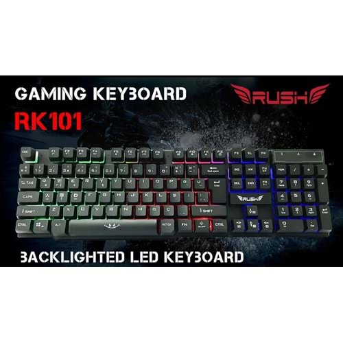 RK101S RUSH Q Mekanik Hisli Oyuncu Klavye Siyah