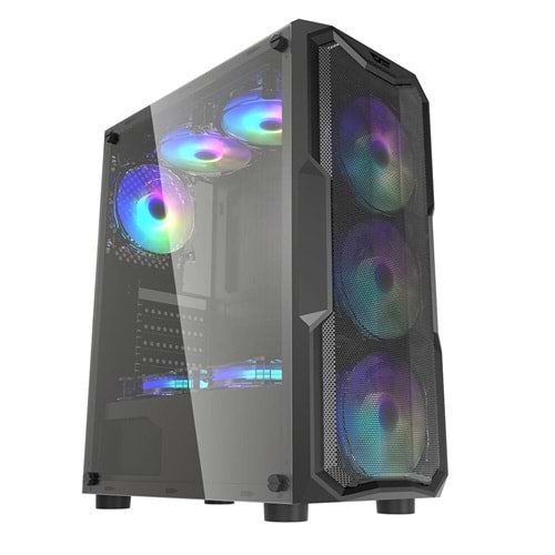 DarkFlash Aquarius- Mesh RGB Mid Tower Kasa 650watt PSU