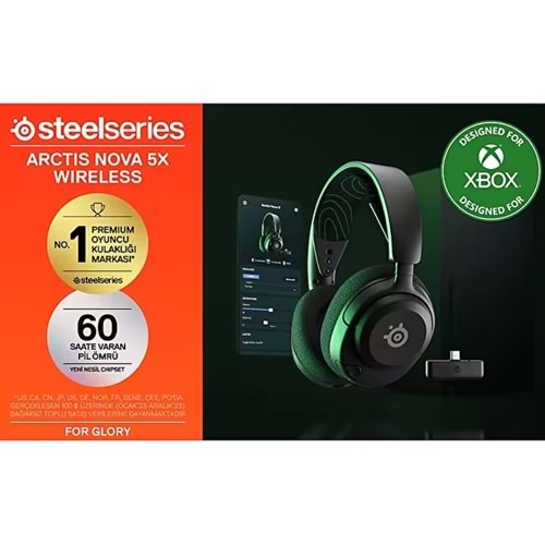 Steelseries Arctis NOVA 5X KABLOSUZ SIYAH GAMING KULAKLIK