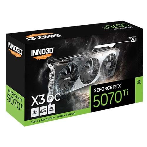 Inno3D RTX5070Ti x3 OC 16GB 256Bit GDDR73x DP, HDMI, DLSS 4, NVIDIA Reflex 2
