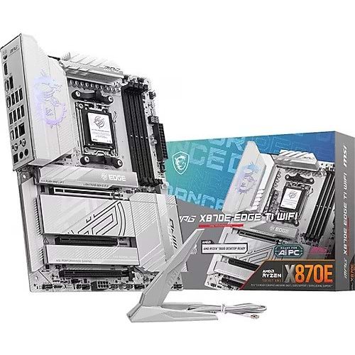 MSI MPG X870E EDGE TI WIFI AM5 DDR5 8400MHZ(OC) USB4 4x M.2 HDMI 5G LAN WIFI 7 RGB ATX