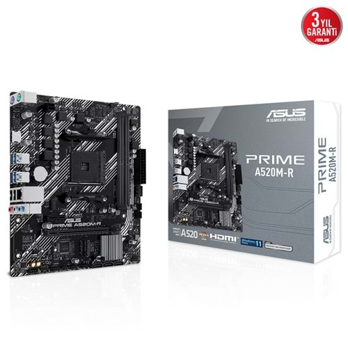 Asus PRIME A520M-R AMD AM4 DDR4 5100 HDMI M2 USB3.2 mATX