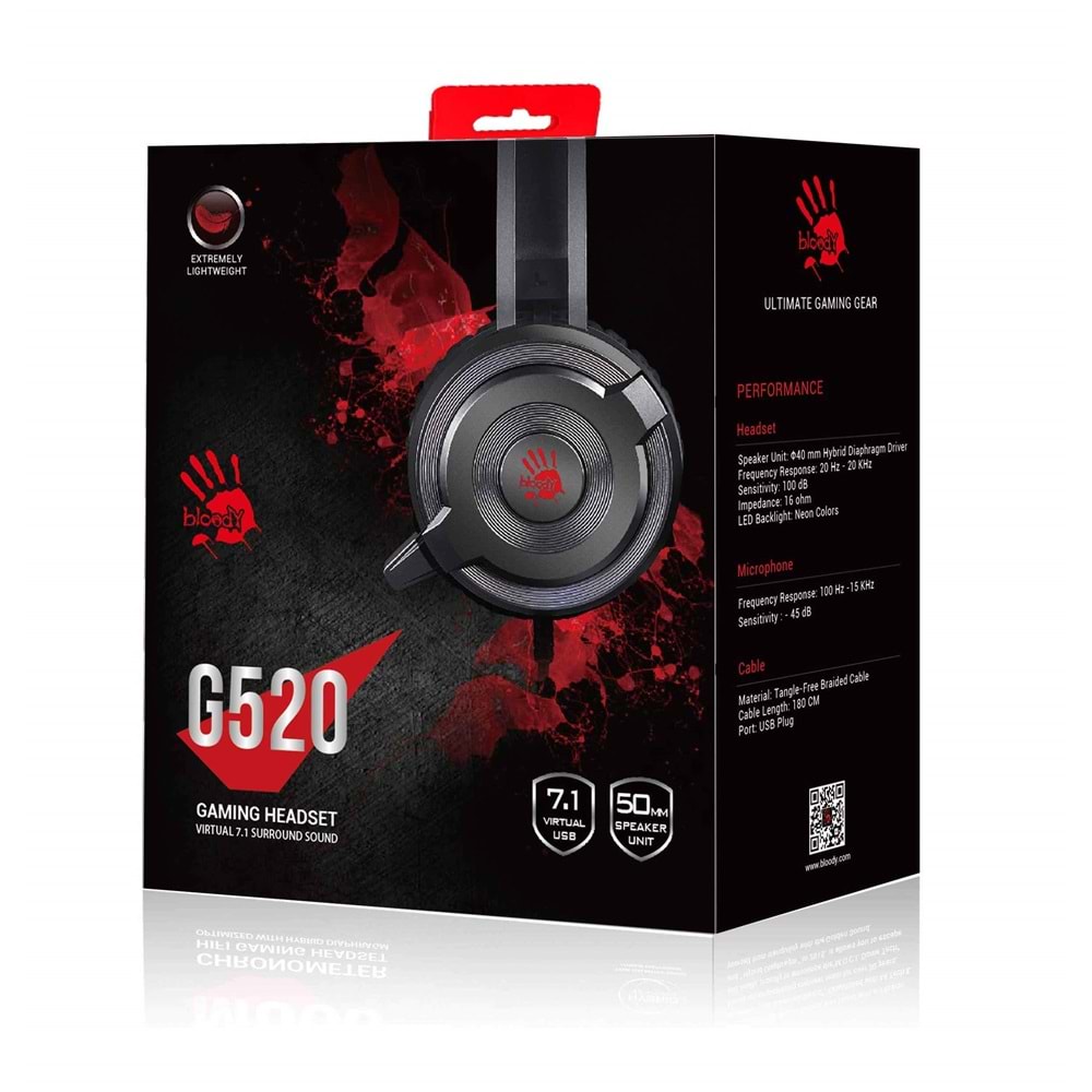 BLOODY G520 7.1 GAMER KULAKLIK MICROFONLU-USB