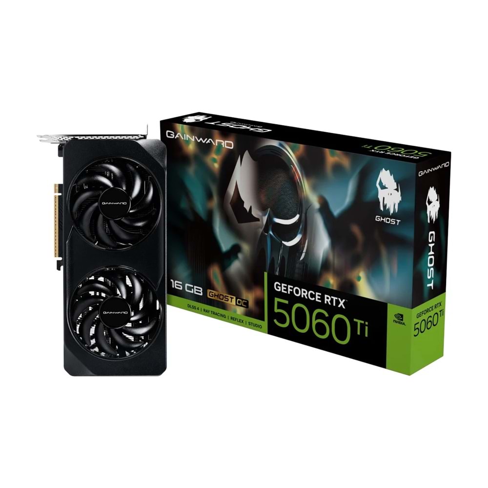 GAINWARD RTX 5060 Ti Ghost OC 16GB GDDR7 128Bit (NE7506TU19T1-GB2061B) Ekran Kartı