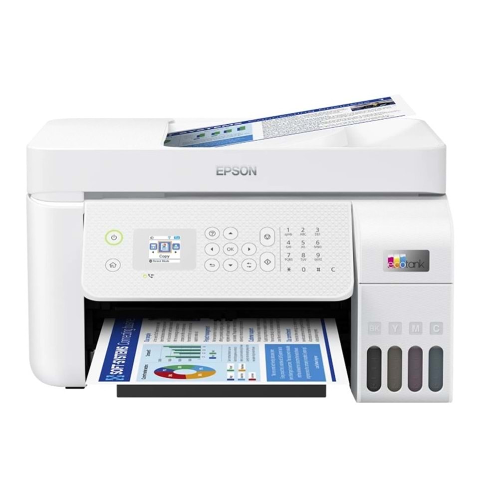 EPSON L5296 COLOR TANKLI YAZ/TAR/FOT/FAX/ETH/WIFI BEYAZ