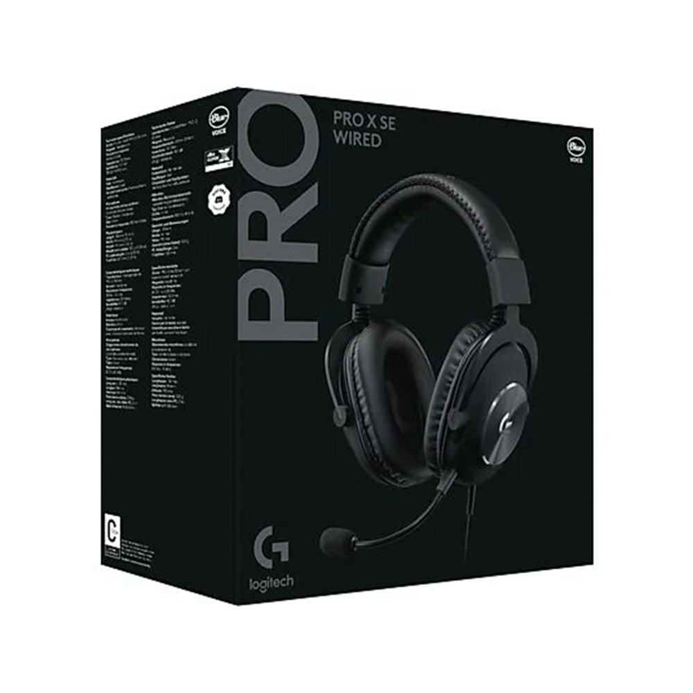 Logitech G PRO X SE Kablolu Gaming Headset Siyah 981-001470